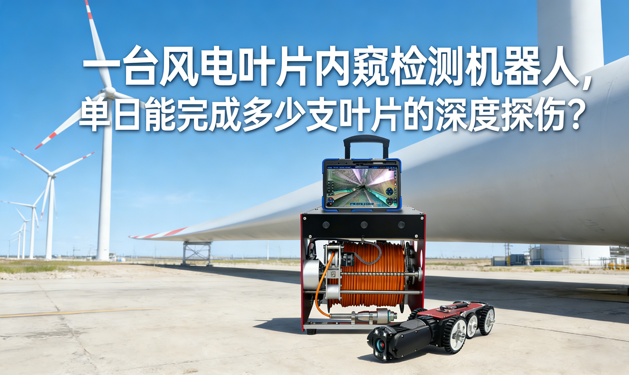 一臺風電葉片內窺檢測機器人，單日能完成多少支葉片的深度探傷？